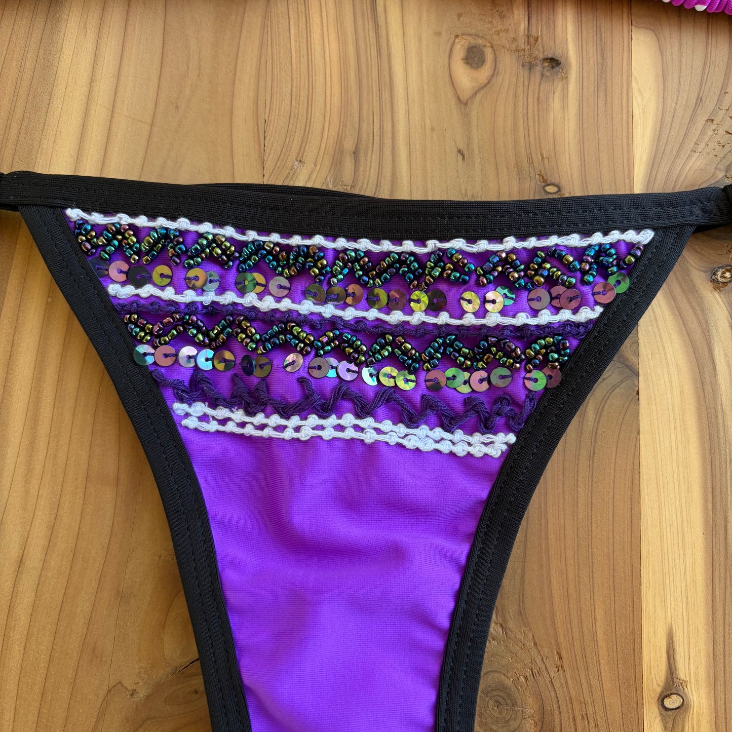 Lira - Premium Hand-Embroidered Colombian Bikini – Multicolor Tropical Print