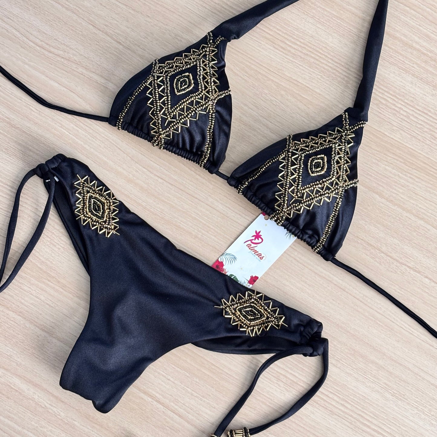 Cali-Embroidered Bikini Set – Handmade in Colombia – Semi Brazilian