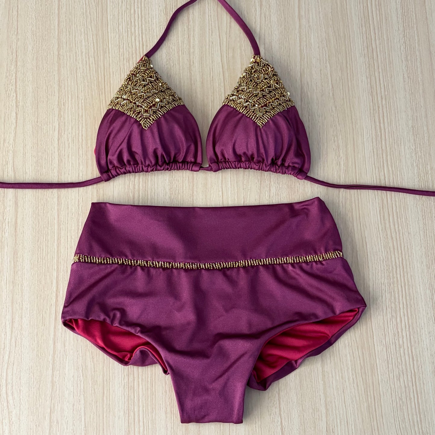 Rose / Highwaist Bikini Set