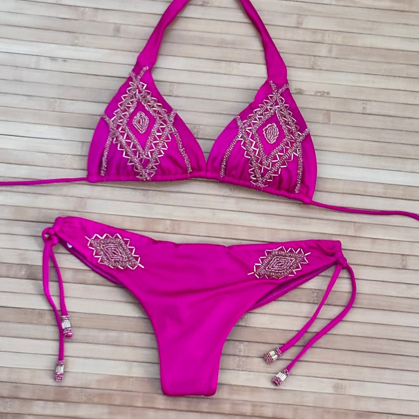 Cali-Embroidered Bikini Set – Handmade in Colombia – Semi Brazilian