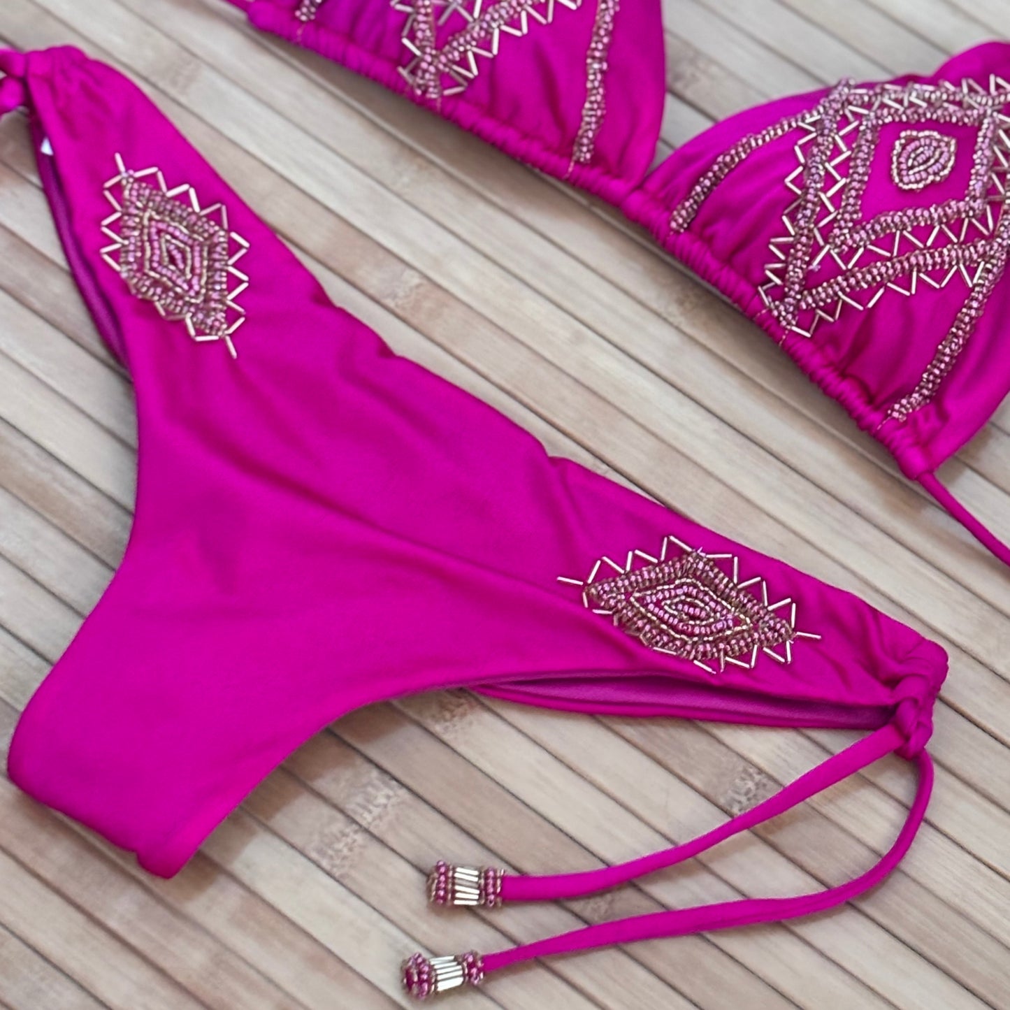 Cali-Embroidered Bikini Set – Handmade in Colombia – Semi Brazilian