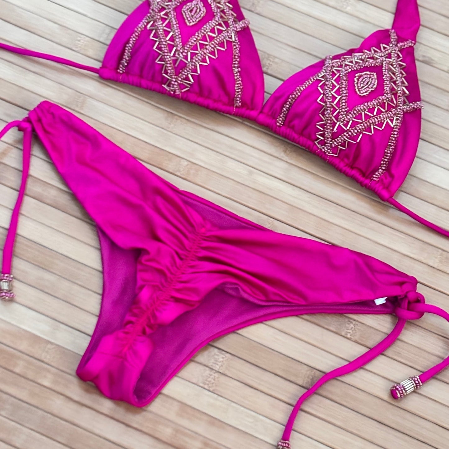 Cali-Embroidered Bikini Set – Handmade in Colombia – Semi Brazilian