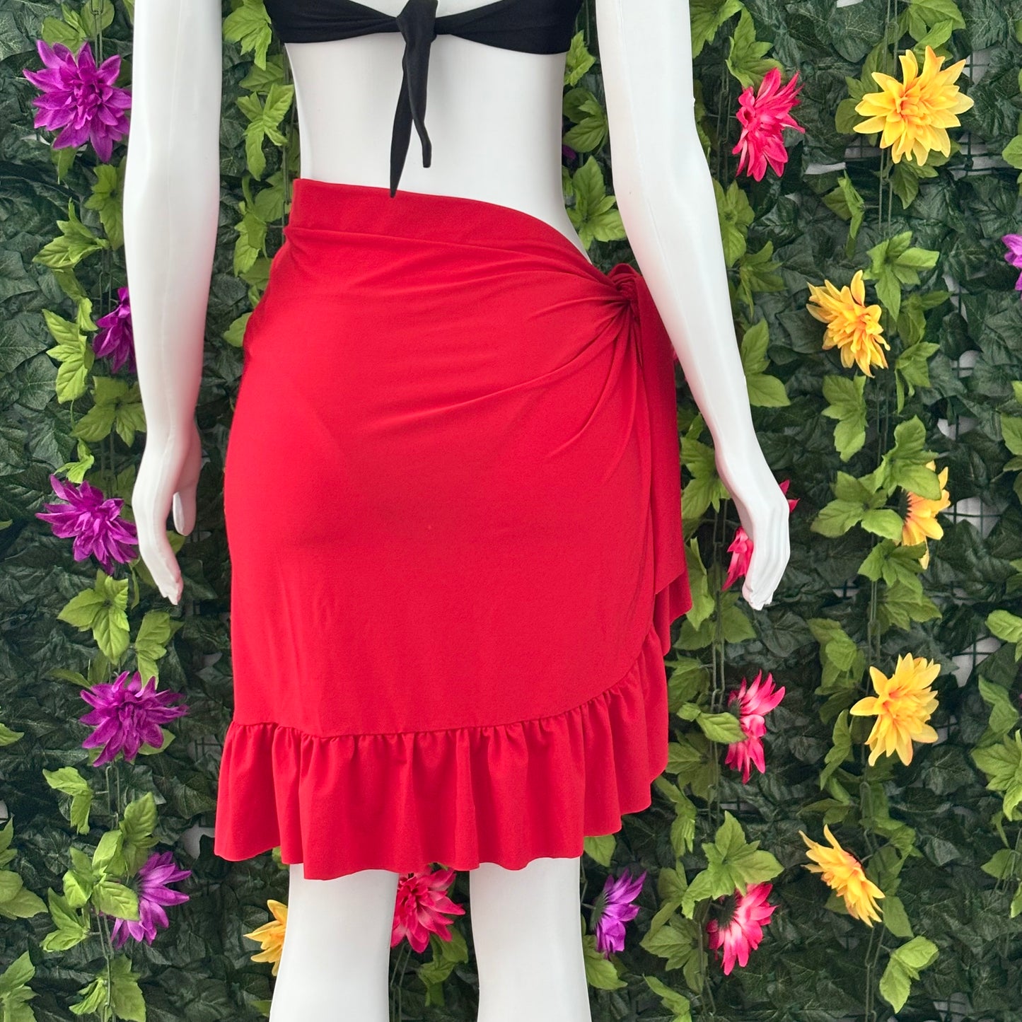 Caribe-Red Lycra Sarong