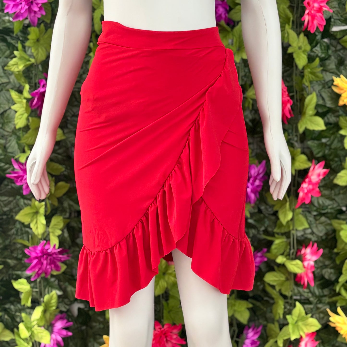 Caribe-Red Lycra Sarong